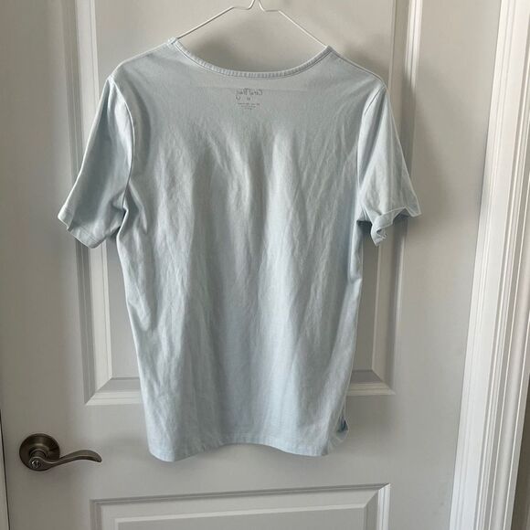 Coral Bay Light Blue Tee Intricate Pineapple Embellishment SZ M - Picture 5 of 7